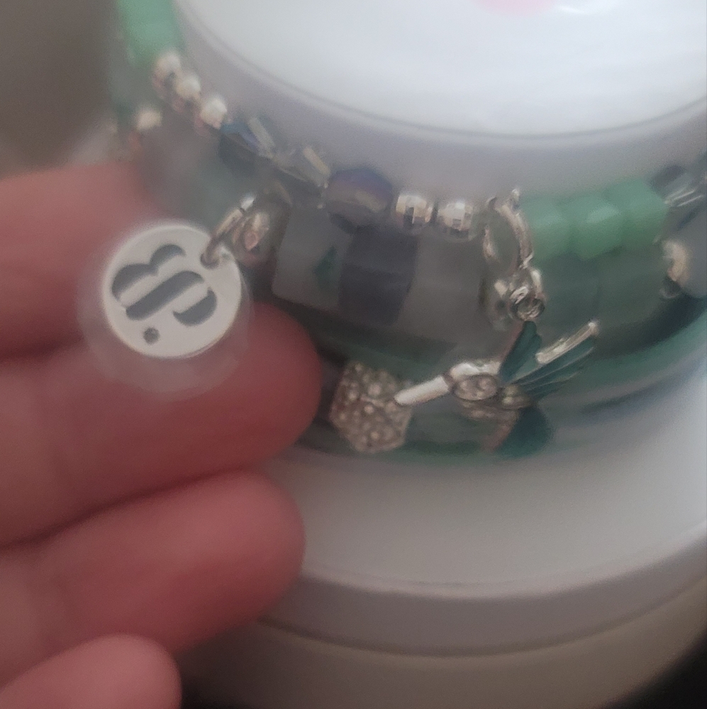Silver Bracelet with Charms and Beads - Picture 9 of 9